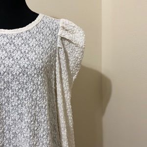 Loft puff sleeve lace blouse